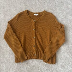 Madewell Button-Front Ribbed Knit Cardigan